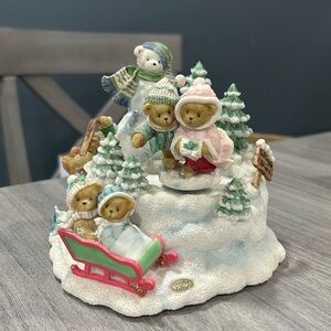 Cherished Teddies Skaters Waltz Action Musical Figure CT9